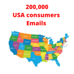 USA consumers emails 200K