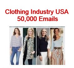 Clothing industry emails USA