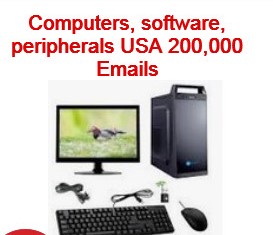 Computers, laptops, software, peripherals industry emails list